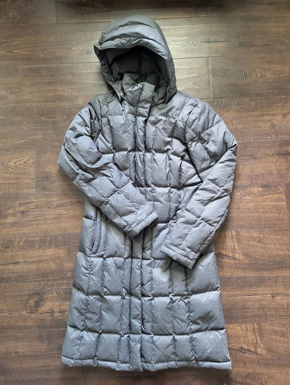 The North Face Women's Metropolis Down Parka Coat Gray 550 Fill Medium Long S
